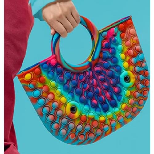 Silicone Large Size Handbag Push Bubble Simpl Dimmer Antistress Toys For Children Kids Sensory Game Anti-Stress Toys Gifts