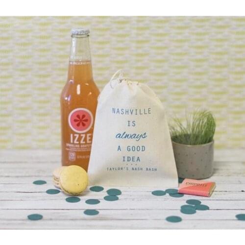 Wedding welcome favor Gift bag custom bachelorette party bags emergency kit Nashville Is Always A Good Idea bag Survival kit bag