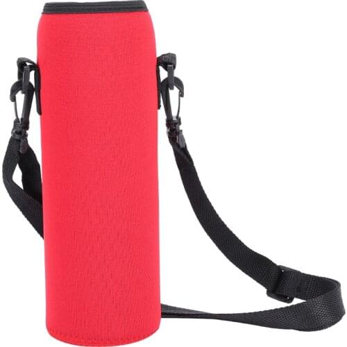 Outdoor Sports Water Bottle Thermal Holder Bag Scald-Proof Case Cover Sleeve With Strap Suitable For 1 L Water Bottle