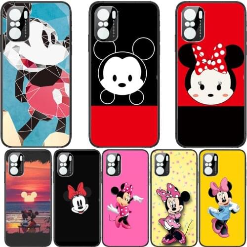 Smile Minnie Mouse Phone Case For xiaomi redmi POCO F1 F2 F3 X3 Pro M3 9C 10T Lite NFC Anime Black Cover Silicone Back Prett mi