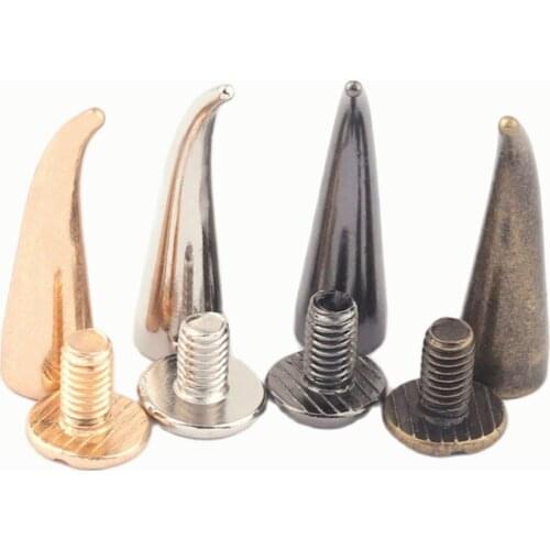 Screw Punk Spikes Studs back with Screw,Leather Craft Screw Punk Stud Metal Screw Rivet Leather Belt Crafts Clothes DIY
