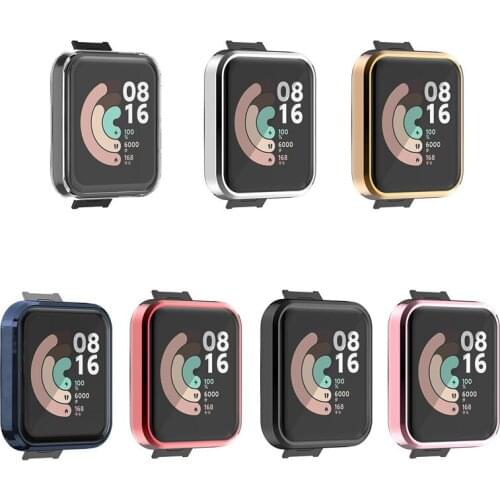 Electroplated TPU All-inclusive Protective Case For Xiaomi Mi Watch Lite Redmi watch Protector Frame Protective Shell Cover