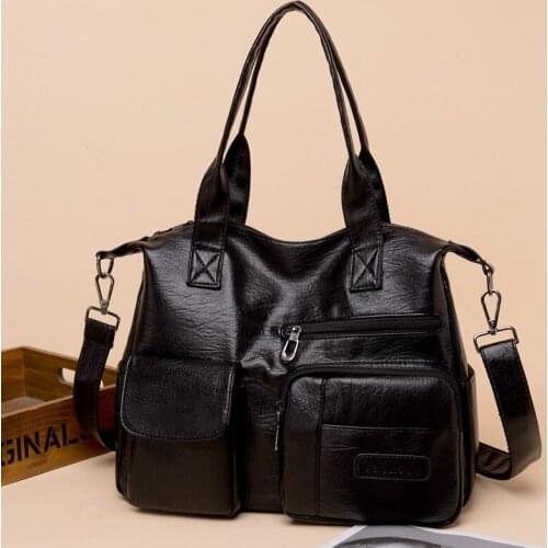 New Arrival Multi-pocket PU Women Messenger Bags Casual Large Capacity Ladies Handbag Female Crossbody Shoulder Bags Waterproof