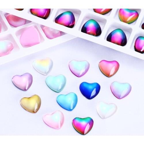10pcs Heart Rhinestone Best Glass Crystal AB Sew On Stones Spacer buttons for Garment Jewelry Top Quality Crystal кристалл 수정