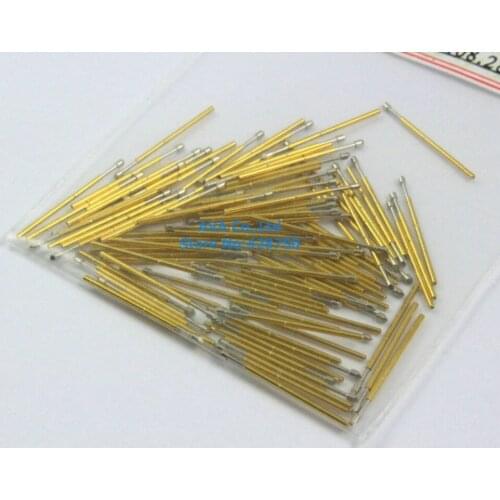 100 Pieces P50-T2 Dia 0.68mm Length 16mm 75g Spring Test Probe Pin