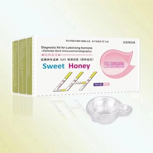 100 PCS Ovulation Test Strips 100 PCS Urine Cups LH Ovulation Urine Strips Kit 25Miu/ml LH OPK Sensitive Fertility Predictor
