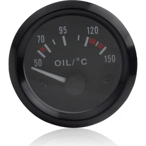 12V 2" 52MM 50~150 Celsius LED Electrical Car Oil Temp Temperature Gauge Meter with Temperature Sensor