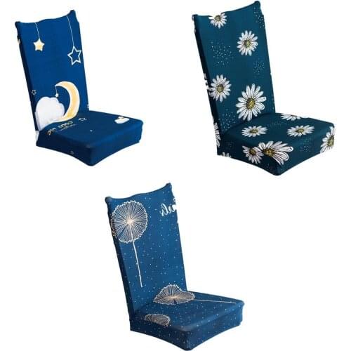 3 Style Digital Printing Dining Room Chair Cover Banquet Chair Slipcover Bar Stool Seat Protector for Home Party Hotel Ceremony