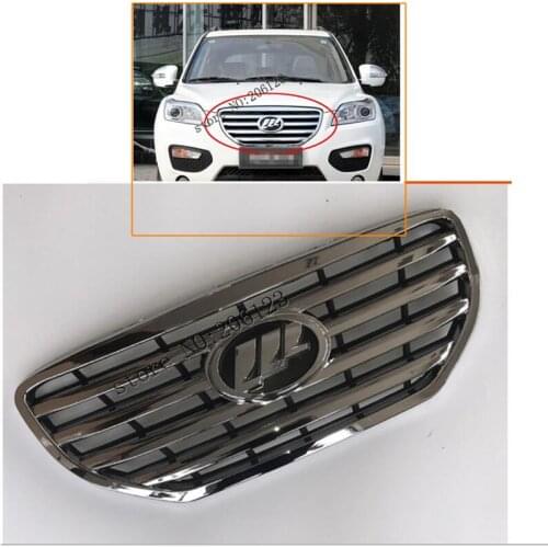 For Lifan X60 Accessories ABS Chrome Front Bumper Upper Radiator Grille Grill Fit