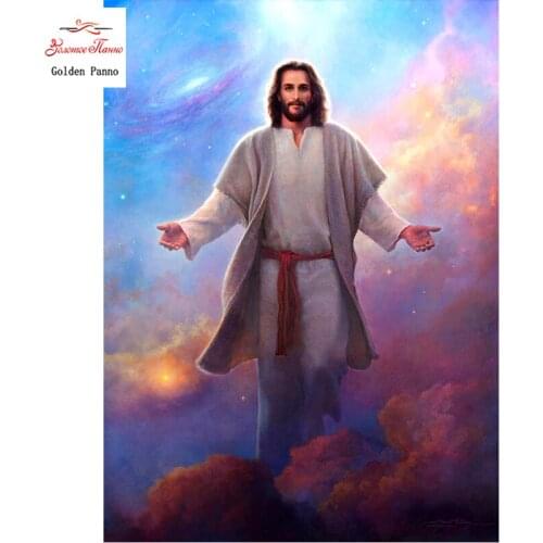 GOLDEN PANNO Diamond Painting Full Square 5D Diy Daimond Embroidery Diamant Mosaic Sale Displasy Broderie Diamant Jesus 02