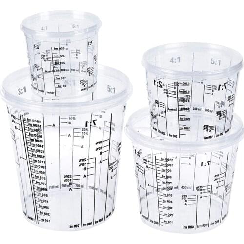 Automotive Special Paint Scale Cup (385ML/750ML/1400ML/2300ML) Paint Cup Measuring Cup Paint Tank SURER CUP With Cover