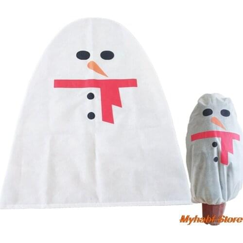 1pc Cartoon Plant Cover for Christmas Tree Shrub Anti-Insect Frost Protective Bags Winter Plant Cover Christmas Garden Supplies