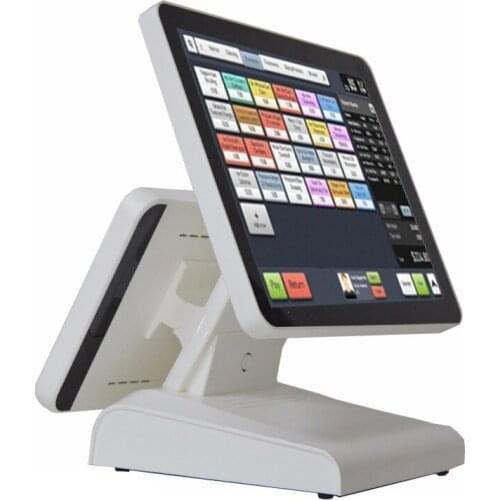Cheap POS System Wholesales 15 Inch Dual Capacitive Touch POS System For Supermarket