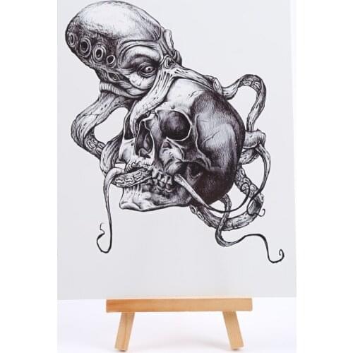 Dead Squi Flash temporary tattoo henna sticker designs sexy products fashion body art fit women in party date skull tatoo