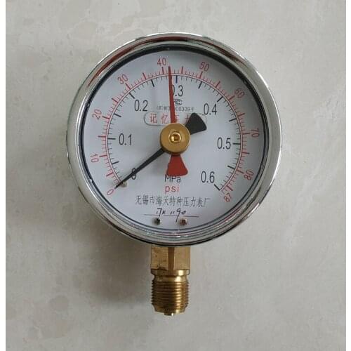 100mm(4.0") YJ-series (Liquid-filled) memory pressure gauge, memory manometer