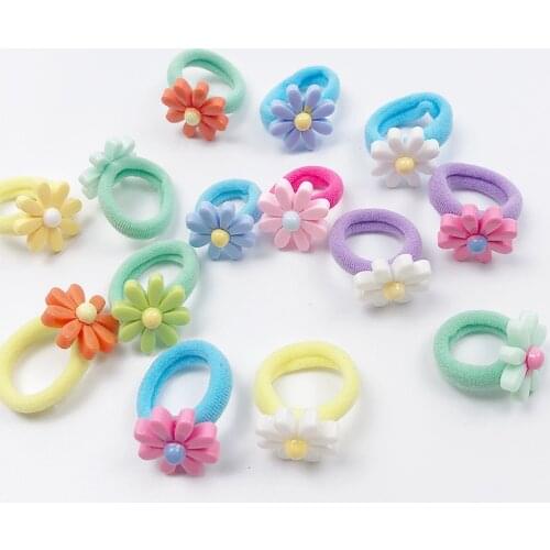 10pcs/bag Cute Hair Accessories Mini Hair For Princess Girls Flower Children Hair Ropes Headdress Elastic Rubber Bands Ponytail