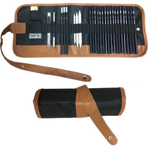 29pcs Drawing Painting Sketch Kit Set with Pencils Erasers Sharpener for Artist Beginner Student Sketching Supplies