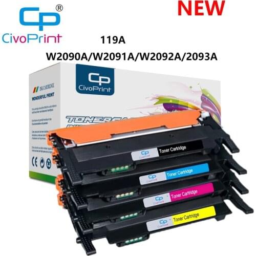 Civoprint Compatible 4 colors Toner Cartridge 119A W2090A W2091A W2093A W2092A For HP Laser MFP 179fnw 178nw Laser 150a 150w