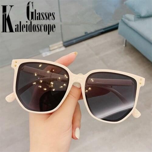 Fashion Oversized Sunglasses Men Women Brand Design Polygon Vintage Sun Glasses Male Retro Rivet Eyewear UV Outdoor Shade Ladies