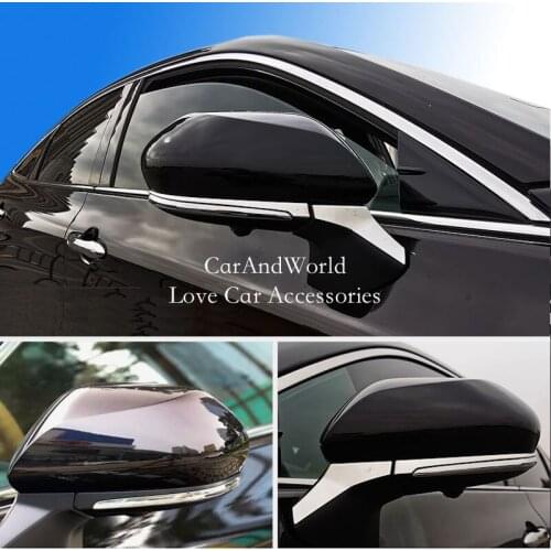 Stainless Steel Trims For Toyota Avalon XX50 2019-2021 Rear View Mirror Frame Cover A Column Rearview Garnish Car Accessories