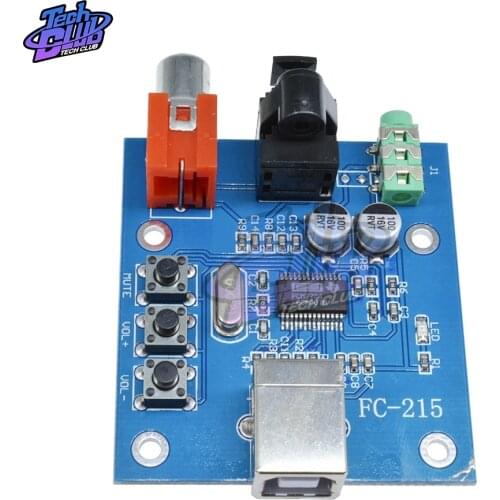 PCM2704 2-channel Audio DAC USB to S/PDIF Sound Card hifi DAC Decoder Board 3.5mm Analog Coaxial Optical Fiber Output A1-010