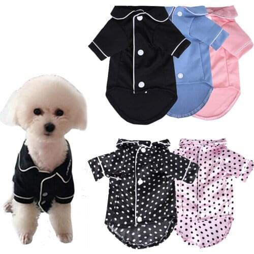 Dog Pajamas Pet Clothes for Small Dog Luxury Shirt Coat Jacket Leisure Wear for Small Medium Dog Cat skin-friendly fabric Casual