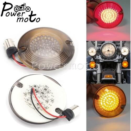 1 Pair Bullet Style LED Turn Signal Indicators Insert Light For Harley FLHT FLTR FLHR FLTCU FLSTC FLHRC FLSTN FLHTC FLHTK FLHTCU