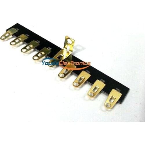 10pcs Gold plated 9pins Tube Amp Terminal Strip Tag Board Turret Board FOR HIFI DIY