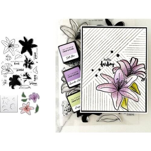 Christmas Lnky Lily New Metal Cutting Dies Stamps Stencil For 2021 Scrapbook Diary Decoration Embossing Template Card DIY