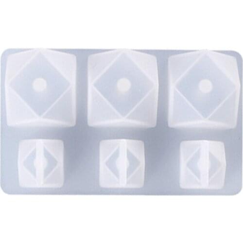 Crystal Epoxy Resin Mold Section Arc Diamond Beads Silicone Mould DIY Craft Tool