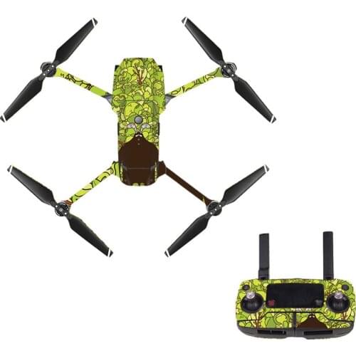 Illustration Style Decal Skin Sticker For DJI Mavic Pro Drone + Remote Controller + 3 Batteries Protection Film Cover Style 2
