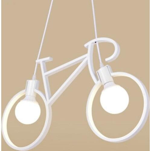 Light Creative Iron Bicycle Pendant Lamp Living Room Simple Restaurant Bar Industrial Kitchen Hanging Lamps