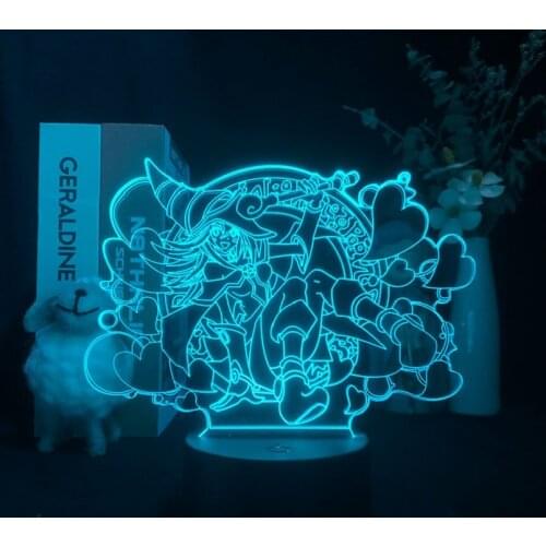 3D LED Crystal Night Light Kids Room Desk Lamp Yu Gi Oh Render Anime Fans Child Gift Birthday Party Atmosphere Decor Nightlight