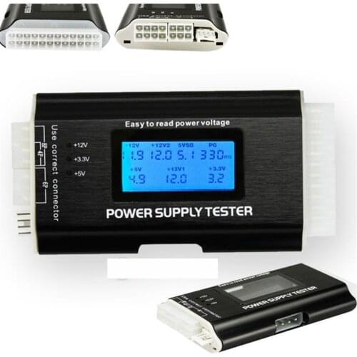 Computer PC Power Supply Tester Checker 20/24 pin SATA HDD ATX BTX Meter LCD Digital LCD Display PC 2020 Hot Sale Drop Shipping