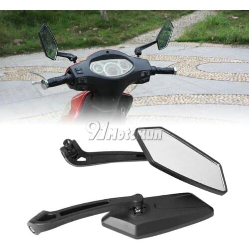 Universal Motorcycle Rearview MIRRORS Rear View Mirror 8MM 10MM Black For Cafe Racer Scooter Crusier Street Bike
