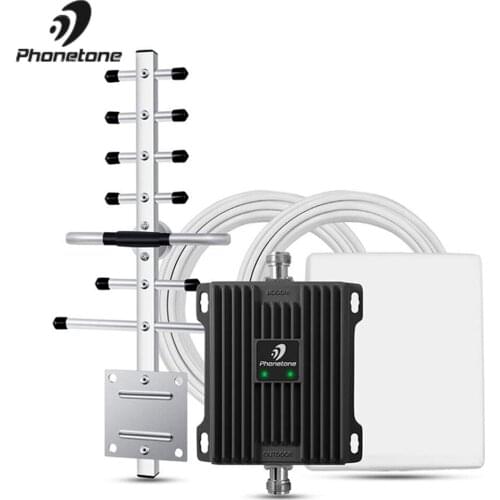 GSM Repeater 2G 3G 4G Cell Phone Signal Booster Gain 65dB 4G lte Amplifier 850/1700MHz Mobile Cellular Booster With Antennas Set