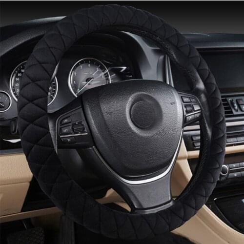 Winter car steering wheel cover short velvet car steering wheel cover sponge car universal protector car interior accessories