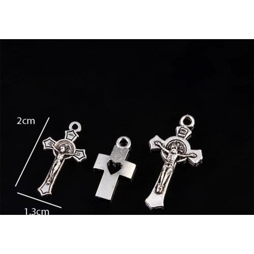 Religious Jesus Small Cross Charm, Cross Necklace, Pendant, Center Accessories, DIY Accessories