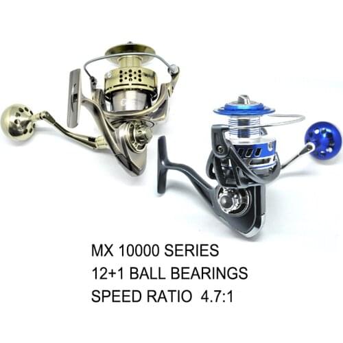 10000 12+1BB Spinning Fishing Reel Fly Wheel Sea Fishing Carp Fishing Gear Ratio 4.7:1