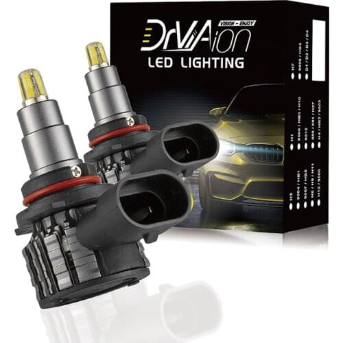2Pcs 48 Chips 4 Sides 9012 9006 HB4 9005 HB3 H8 H9 H11 H1 LED Lamp Car Headlight Bulbs 360 Degree 6000K
