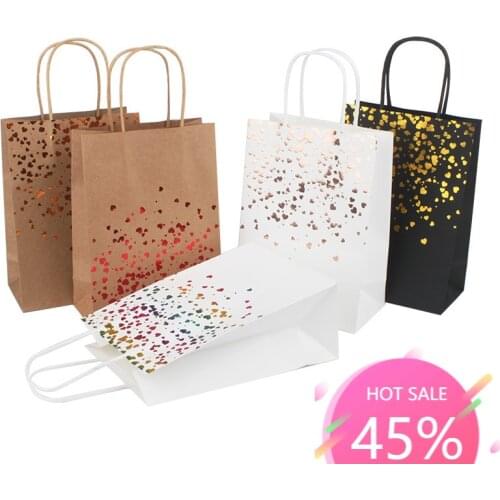 20pcs Kraft Paper Bags Gift Bag with Handles for Wedding Party Craft Small Paper Bag Gift Bag Brown Paper Bag