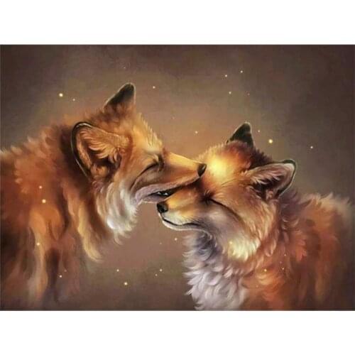 5D DIY Full Diamond Painting Kit Animal Diamond Embroidery Cross Stitch Fox Rhinestones Mosaic Sale Decor for Home