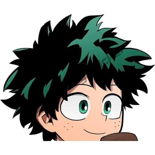 3D Scratch-proof Car Stickers My Hero Academia Midoriya Izuku Waterproof Anime Decal for Bumper Camper Yacht Exterior PVC13x11cm