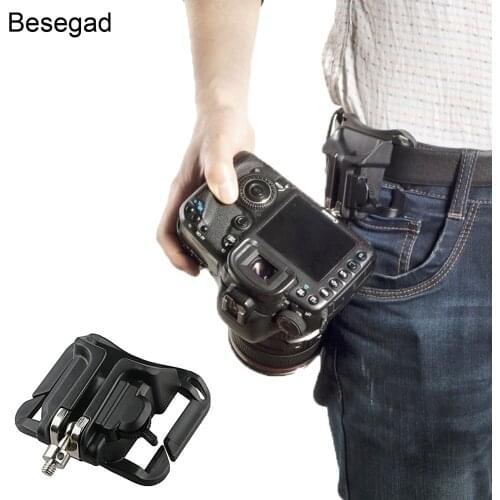 Besegad Plastic Camera Waist Spider Belt Holster Quick Strap Buckle Button Clip Holder for Carrying 20kg DSLR Digital SLR Camera