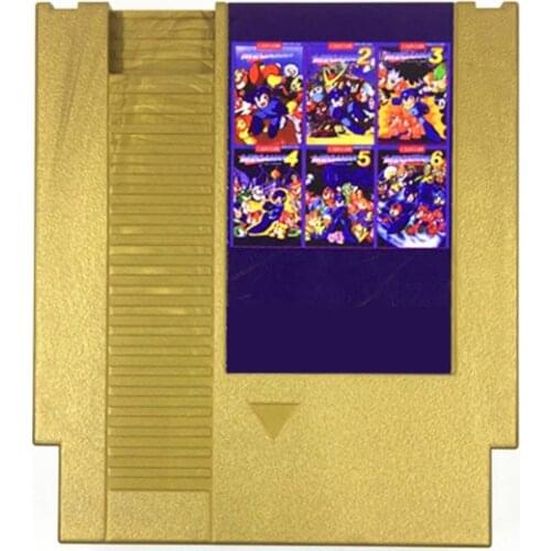 Free 73in1-NTSC&PAL Games Cartridge for MegaMan1-6&RockMan1-6 , 72 Pins for NES Game Cartridge Replacement Shell