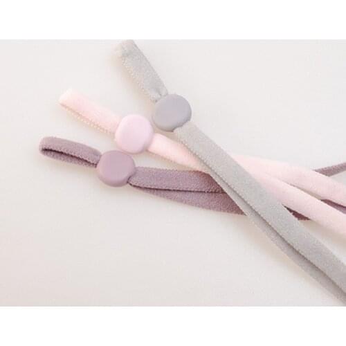 Colorful Adjustable Mask Sewing Elastic Band Cord With Buckle Stretchy Mask Earloop Lanyard Earmuff Rope DIY Making Supplies