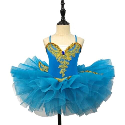 Child Girls Ballet Tutu Dress Pink Blue White Swan Lake Ballerina Pancake Tutu Adult Kids Ballet Dress Dance Costume D067