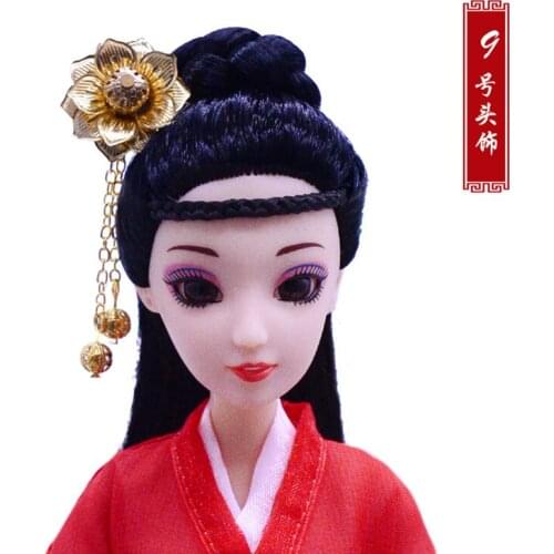 For 30cm chinese kurhn doll Traditional Earrings head decoration doll Necklace DIY Earrings Ornament Toy Jewelry