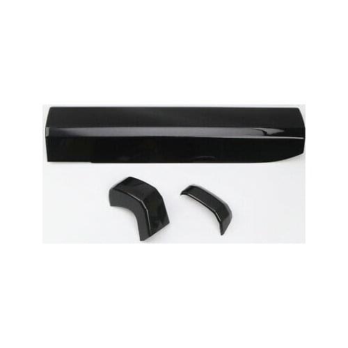 LHD Black Center Console Stripe Cover + Side Cover 3pcs For Toyota 4Runner 14-21