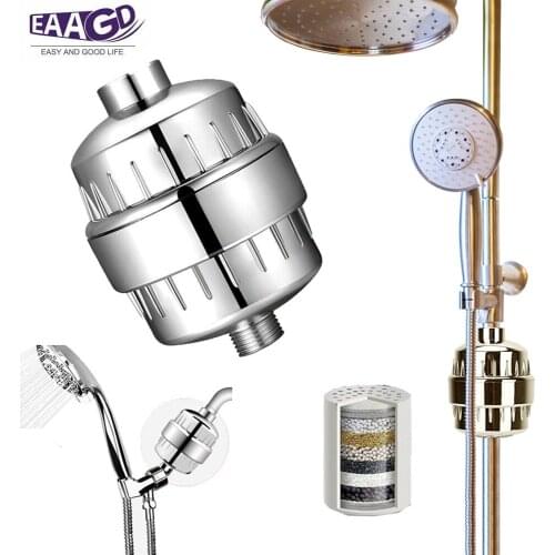 Filtered Shower Head Set 8 Stages Shower Filter For Hard Water Removes Chlorine and Heavy Metals - Showerhead Filter High Output